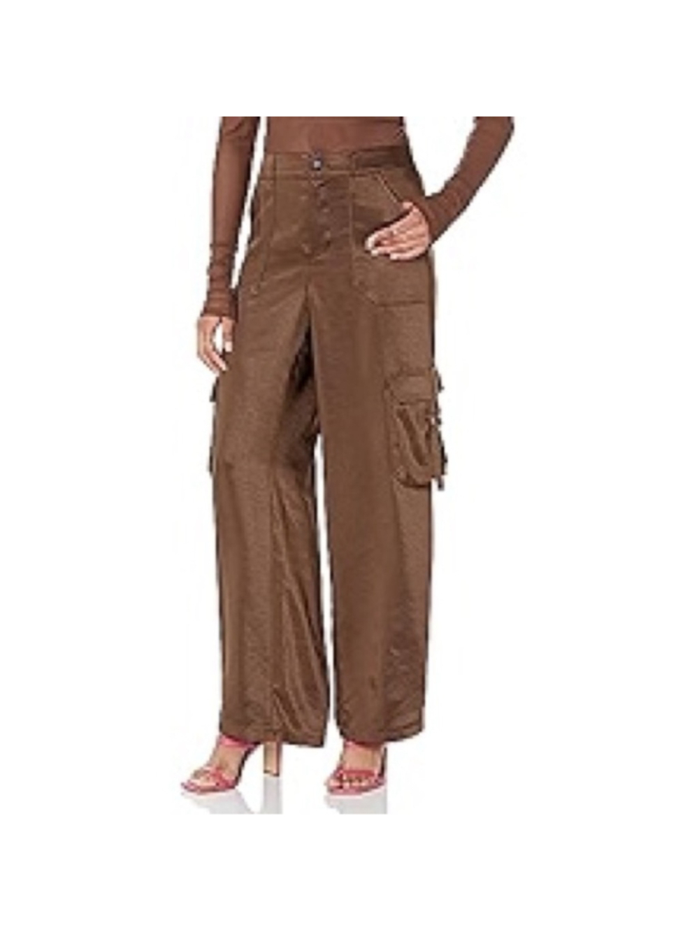 The Drop Womens Jessenia Shine Cargo Pantspants